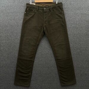 Polo Ralph Lauren Jeans Mens 34x30 Green Varick Slim‎ 625 Canvas Cotton Pants